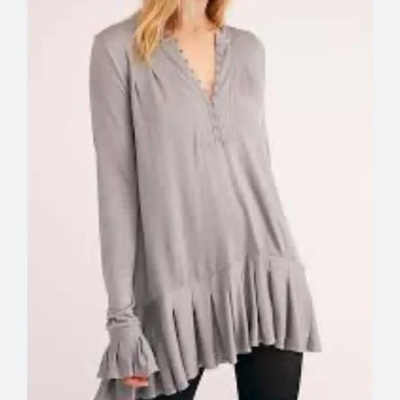 FREE PEOPLE 'Your Girl Tunic' Pink Size M - Picture 2 of 12